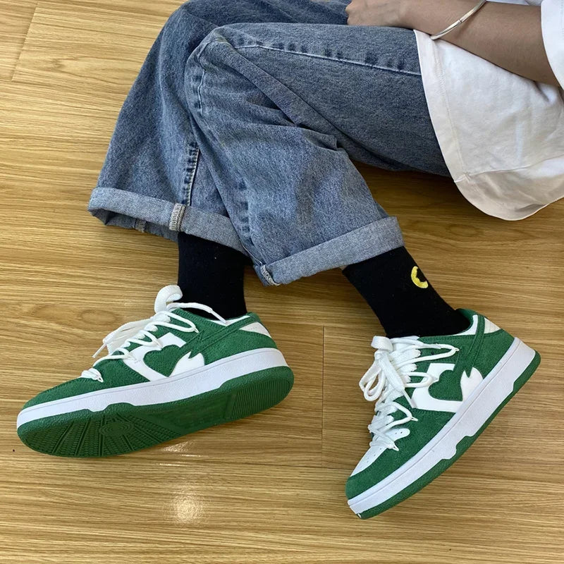 women shoes White Platform shoe Women Sneakers 2024 The New Lace-UpThick Bottom Woman Vulcanize Shoes Breathable Platform shoes