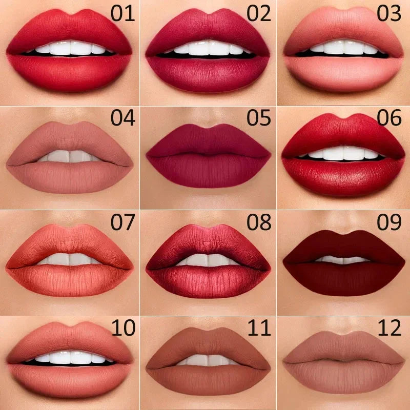 Double Ended Matte Lipstick Women Lip Liner 2 In 1 Makeup Matte Lipstick Durable Waterproof Nude Red Lipstick Lips Cosmetics