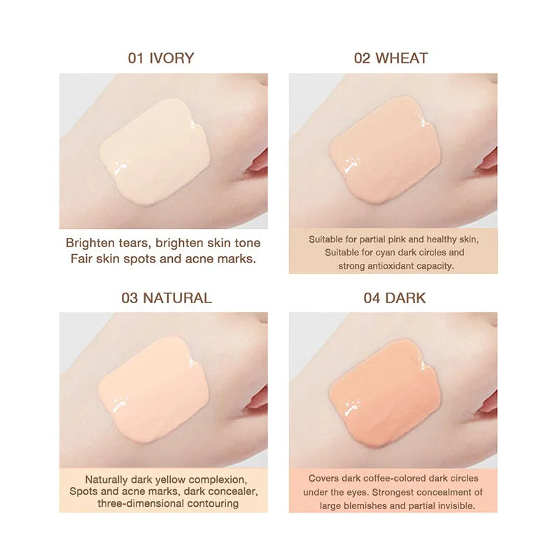 Mini Moisturizing Liquid Concealer Full Coverage Pores Dark Circles Foundation Cream Oil Control Invisible Face Makeup Cosmetics