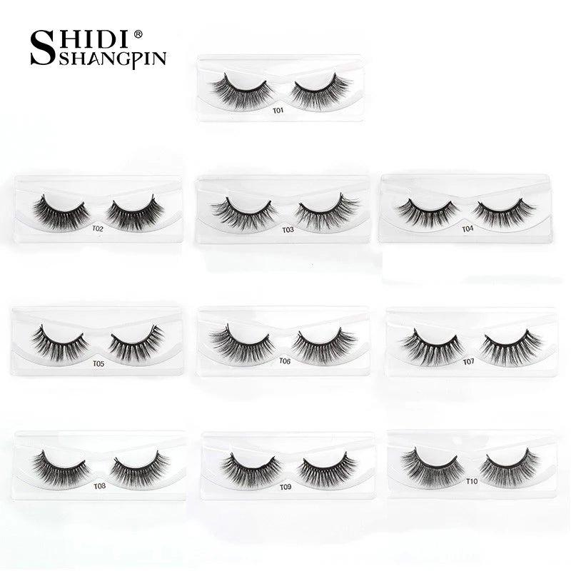 Magnetic Eyelashes Set 1/2/3 Pairs Natural Long False Eyelashes Soft Mink Lashes Waterproof Liquid Eyeliner Tweezer Makeup Tools