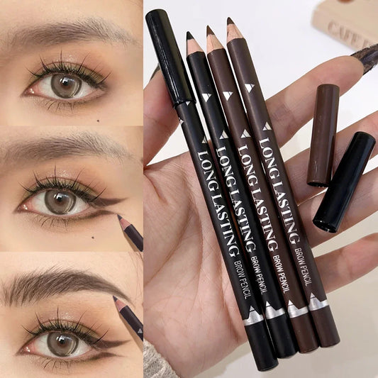 Eyeliner Eyebrow Pencil 2 In 1 Waterproof Non-smudge Quality Professional Makeup Long Lasting Natural Eyeliner Moderate Hardness