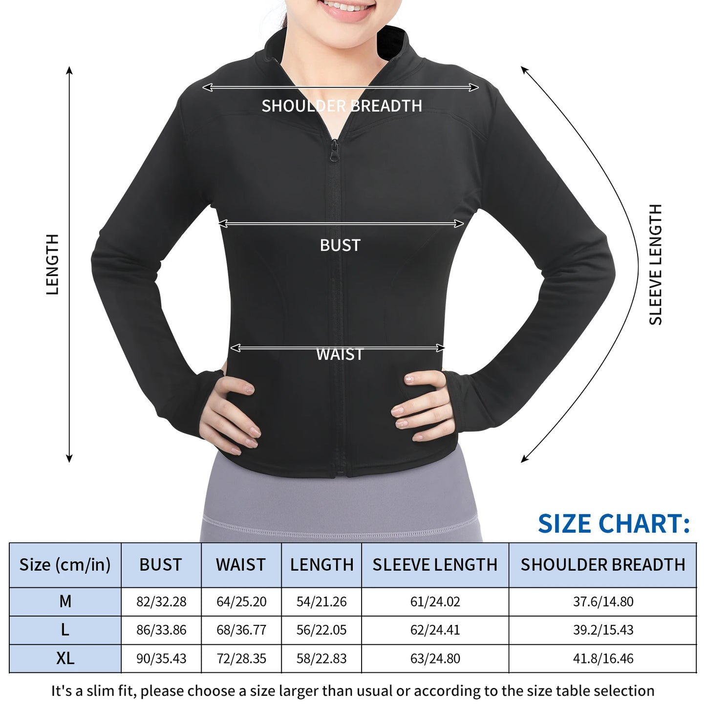 Women's Workout Jacket with Thumb Holes, Lightweight Zip Up Mock Neck Yoga Jacket, Long Sleeve Athletic Slim Fit Tops