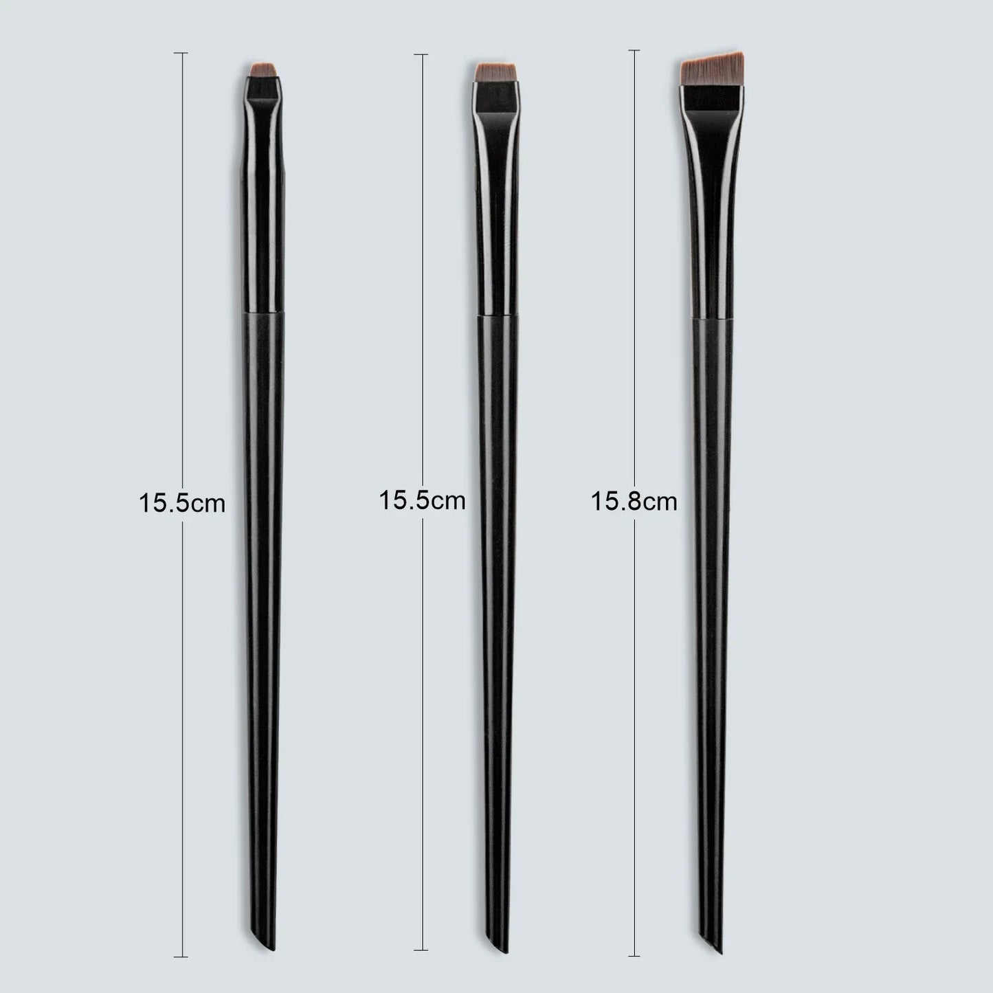 3 Pcs edge eyeliner brush oblique head eyebrow brush outline eyeliner brush ultra-thin eyeshadow brush makeup tools