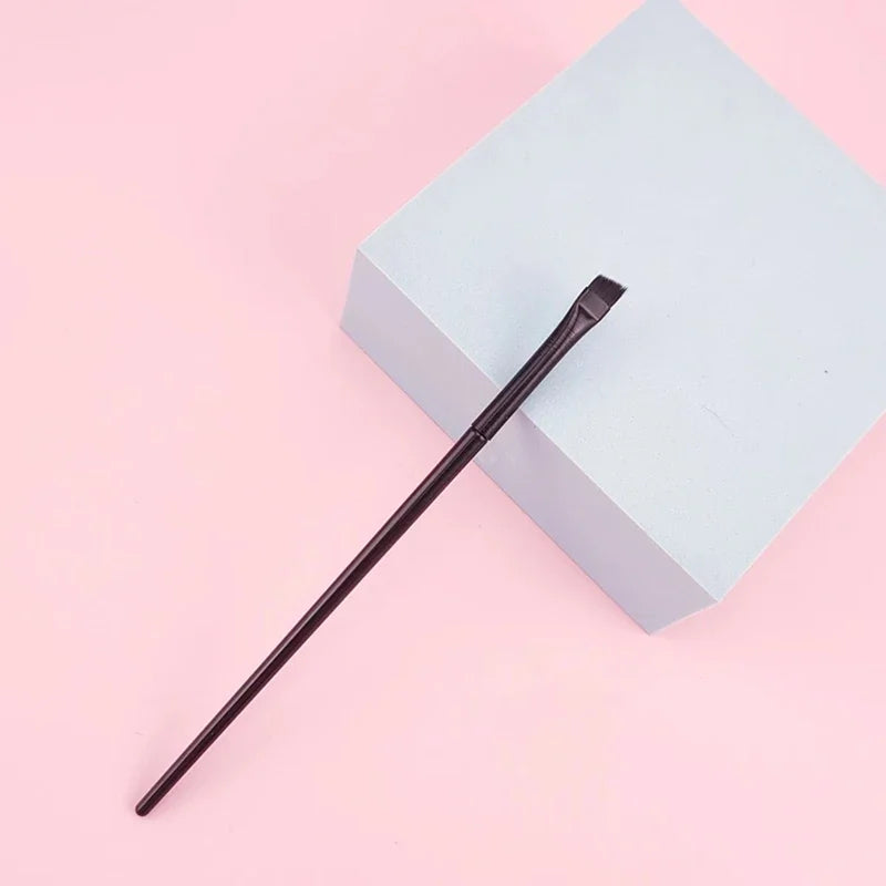 New 2 Pieces/ Set Eyebrow Contour Brush Eyebrow Eyeliner Brush Portable Small Angle Eyebrow Brush Female Makeup Accessories