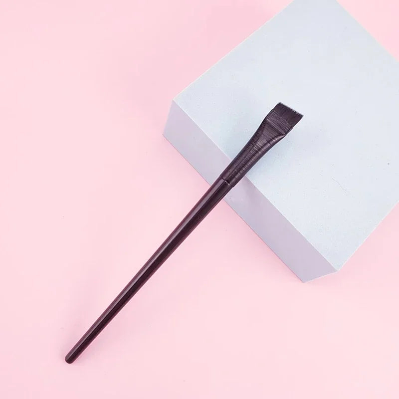 New 2 Pieces/ Set Eyebrow Contour Brush Eyebrow Eyeliner Brush Portable Small Angle Eyebrow Brush Female Makeup Accessories