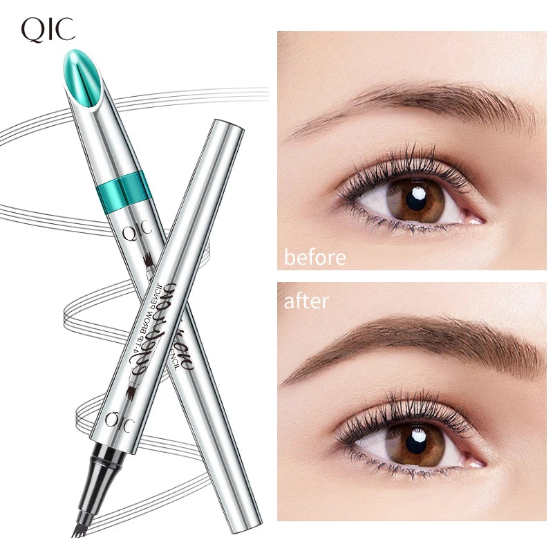 4 Points Eyebrow Pen 5 Colors Liquid Brow Pencil Dark Brown Microblading Eyebrow Pencil Waterproof Eyebrow Tattoo Pen Cosmetics