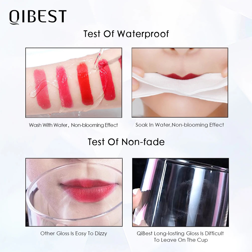 NICEFACE Hot Color Lip Gloss Waterproof Matt Lipgloss Lasting Nude Liquid Lipstick Cosmetic Sexy Women Lip Tint Makeup Lip Stain